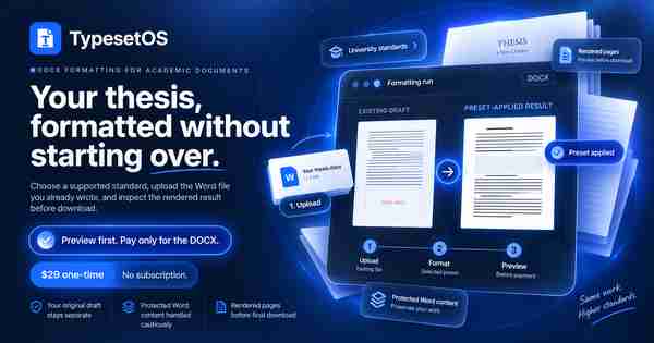 Thesis & Dissertation Formatting for Word | TypesetOS